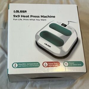 9x9 Heat Press Machine - White and Green